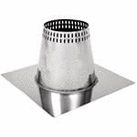 6" Ventis Class-A Galvanized 0/12-6/12 Pitch Vented Roof Flashing - VAF0606