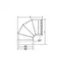 6" Vortex Double-Wall Black Stove Pipe 90° Fixed Elbow