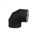 6" Vortex Double-Wall Black Stove Pipe 90° Fixed Elbow