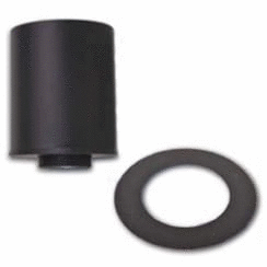 6" x 11" Ventis Class-A All Fuel Chimney Painted Black Cathedral Round Ceiling Support - VACCR1106