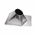 8" Ventis Class-A Galvanize 7/12-12/12 Non-Vented Roof Flash w/ Storm Collar - VAFNVMR0812