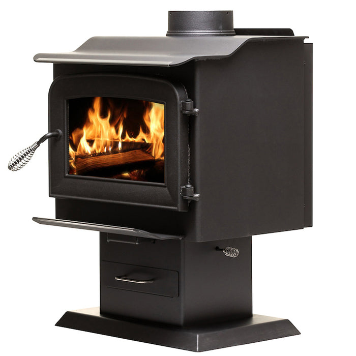 Ashley Hearth AW1120E-P 1,200 Sq Ft EPA Certified Wood Stove — left angle