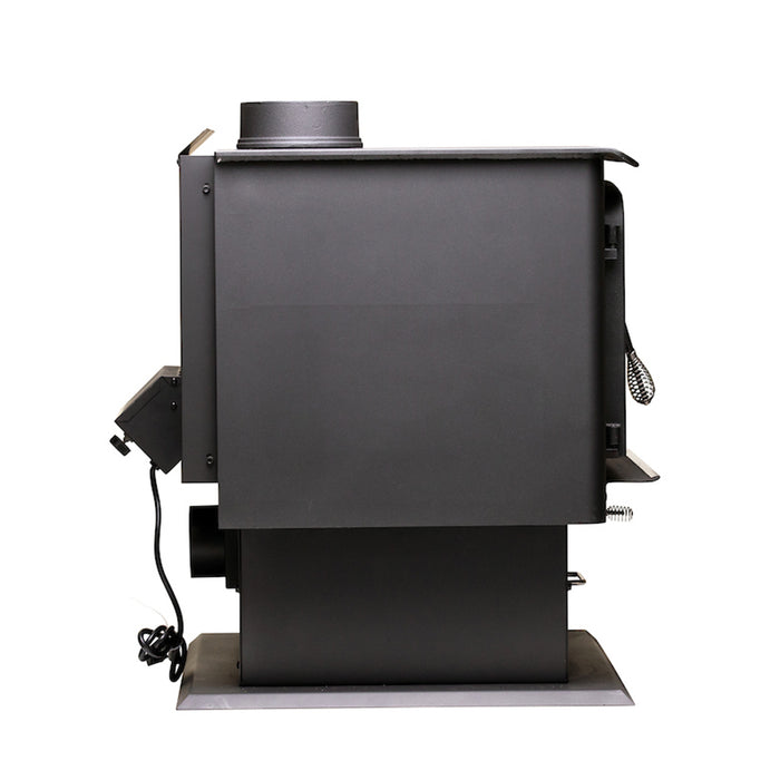 Ashley Hearth AW2520E-P 2,500 Sq Ft EPA Wood Stove with Pedestal — right side