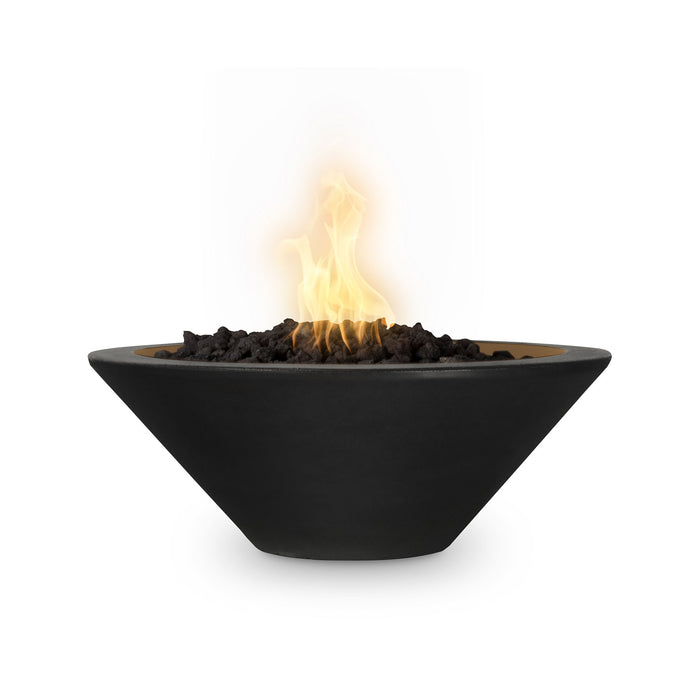 The Outdoor Plus Cazo Concrete 31" Gas Fire Bowl - Black