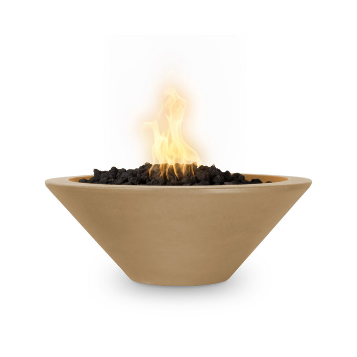 The Outdoor Plus Cazo Concrete 31" Gas Fire Bowl - Brown