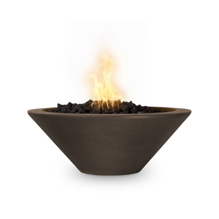 The Outdoor Plus Cazo Concrete 31" Gas Fire Bowl - Chocolate