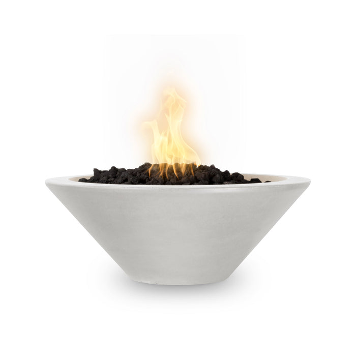 The Outdoor Plus Cazo Concrete 31" Gas Fire Bowl - Limestone