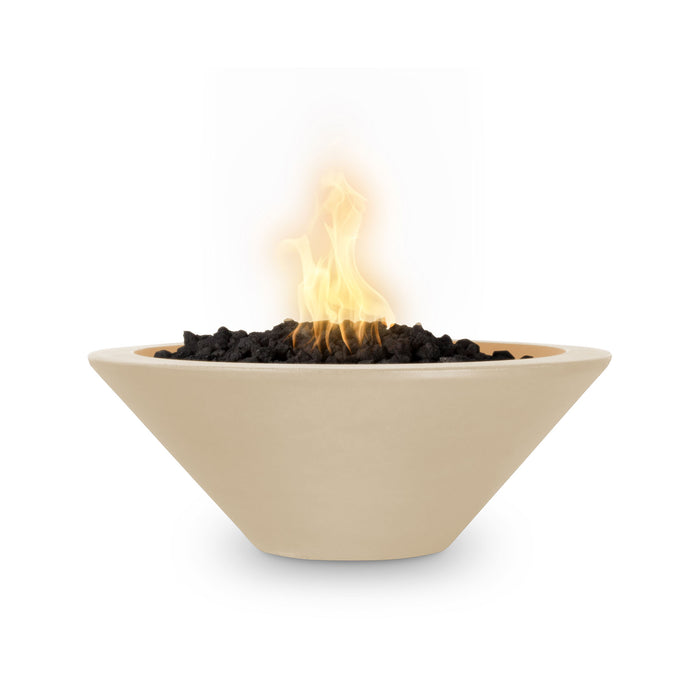 The Outdoor Plus Cazo Concrete 31" Gas Fire Bowl - Vanilla