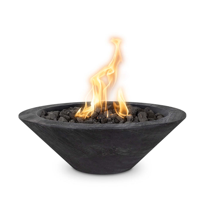 The Outdoor Plus Cazo Wood Grain 32" Gas Fire Bowl - Ebony