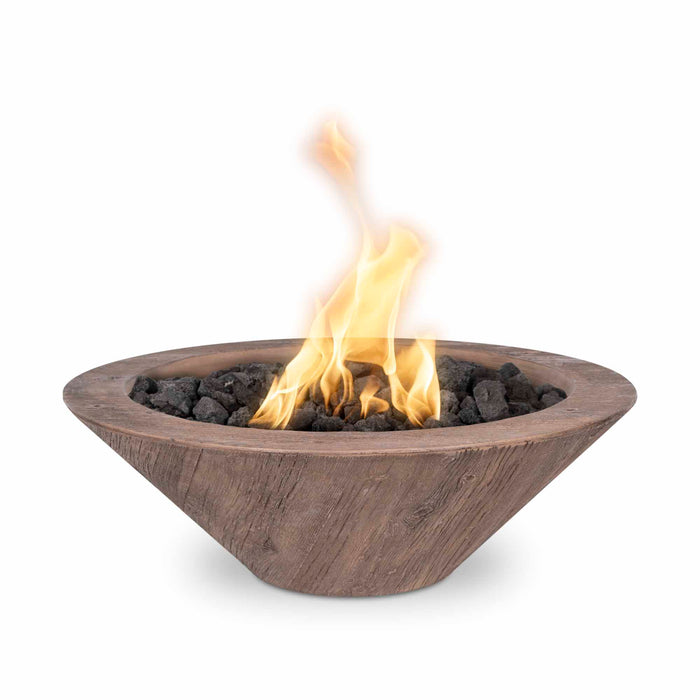 The Outdoor Plus Cazo Wood Grain 24" Gas Fire Bowl - Oak