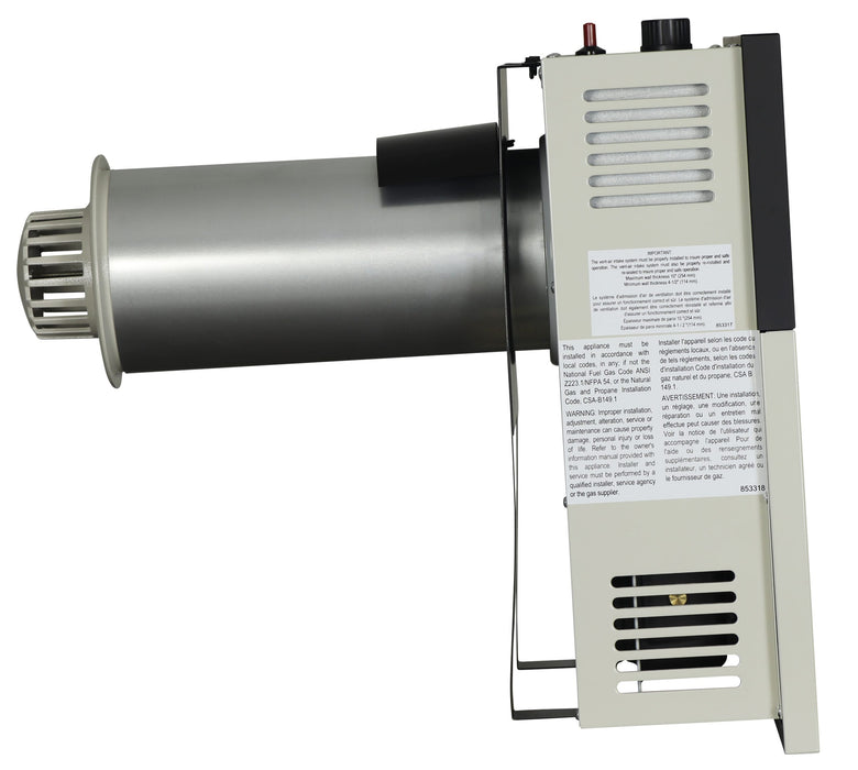 Ashley Hearth DVAG11L 11,000 BTU direct vent propane wall heater — right side view