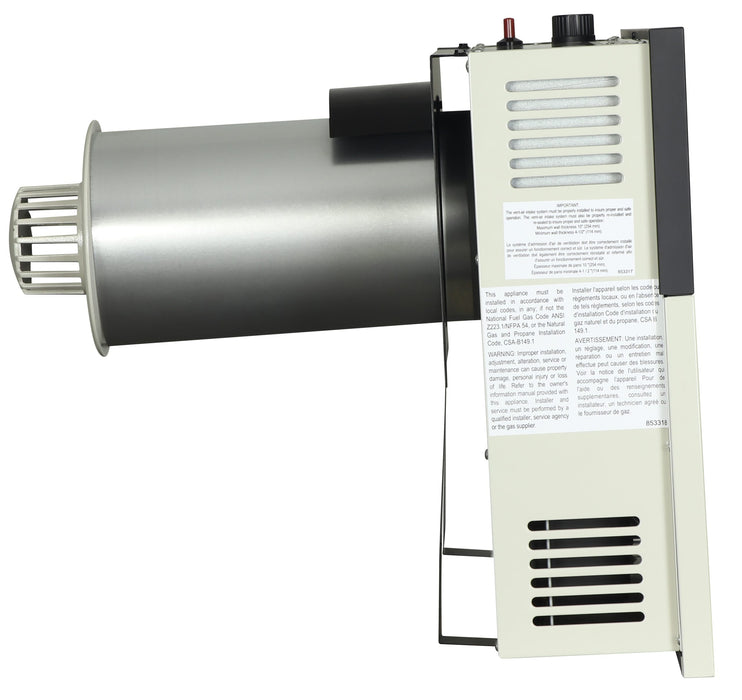 Ashley Hearth DVAG17N 17,000 BTU direct vent natural gas wall heater — right side view