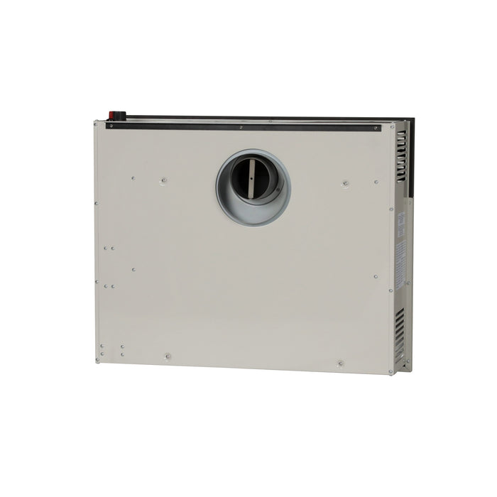 Ashley Hearth DVAG30N 25,000 BTU direct vent natural gas wall heater — rear view showing the vent outlet and mounting bracket