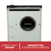 Heavy duty mounting bracket on the back of the Ashley Hearth DVAG8N 8,000 BTU direct vent natural gas wall heater