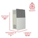 Ashley Hearth DVAG8N 8,000 BTU direct vent natural gas wall heater dimension diagram with height, width and depth measurements
