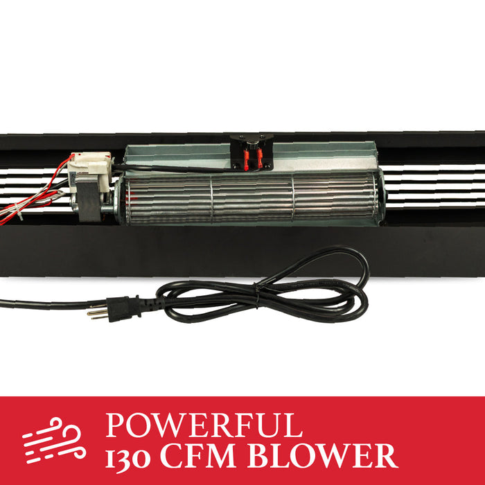 DVB17 blower motor and fan close-up with power cord