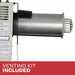 Thin side profile of the Ashley Hearth DVAG11L 11,000 BTU direct vent propane wall heater