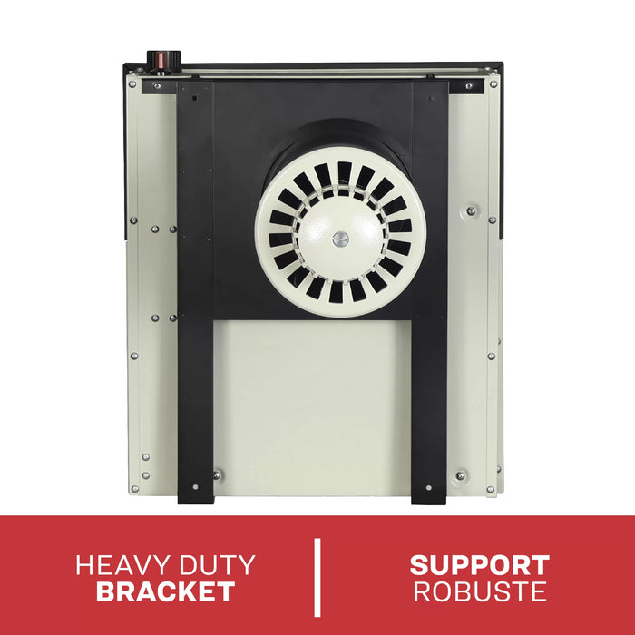 Heavy duty mounting bracket on the back of the Ashley Hearth DVAG17N 17,000 BTU direct vent natural gas wall heater