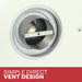 Heavy duty mounting bracket on the back of the Ashley Hearth DVAG30L 25,000 BTU direct vent propane wall heater