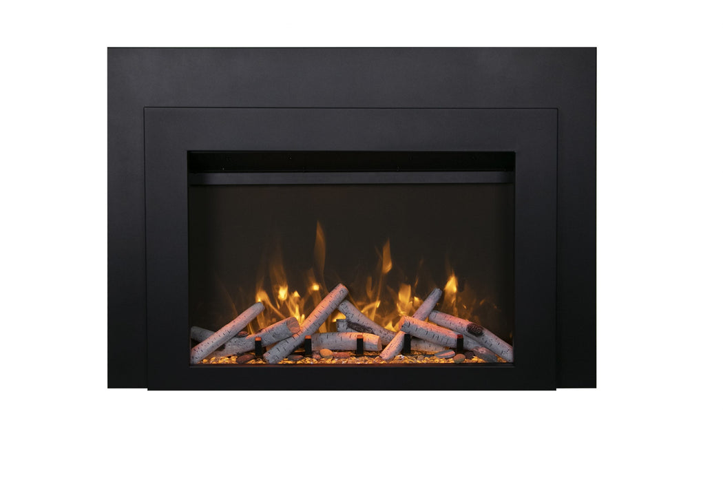 Amantii INS-FM electric fireplace insert with birch logs