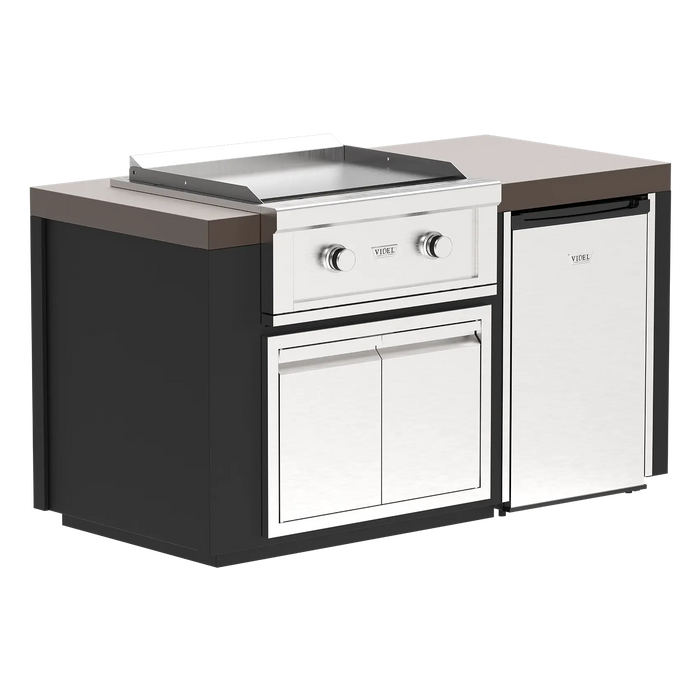 Videl 64" Luxe Griddle Complete BBQ Island — Powder Coated