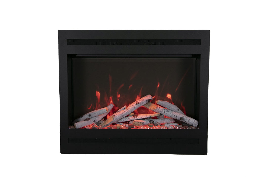 Amantii ZECL zero clearance electric fireplace with steel surround
