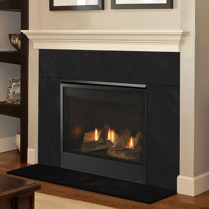 Majestic Mercury 32 installed with black slate surround