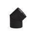 Drolet 6 inch Vortex Double-Wall Black Stove Pipe 45 degree Fixed Elbow - VOD0090
