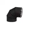 Drolet 6 inch Vortex Double-Wall Black Stove Pipe 90 degree Fixed Elbow - VOD0093