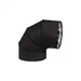 Drolet 6 inch Vortex Double-Wall Black Stove Pipe 90 degree Fixed Elbow - VOD0093