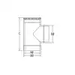 Drolet VOD0110 6 inch double-wall tee dimensioned schematic (6 inch inner, 7 inch outer, 13 inch tall)