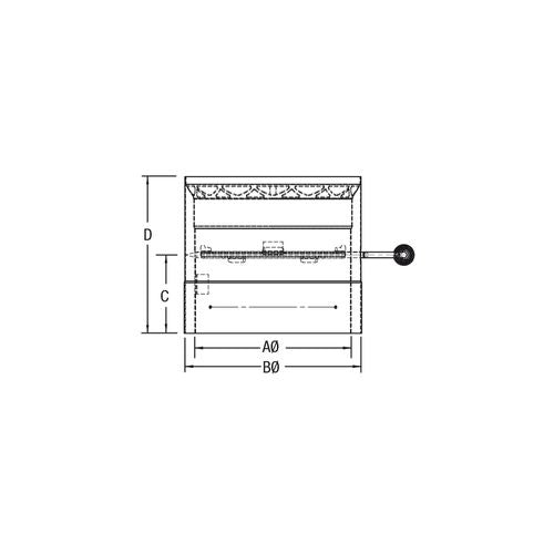 Drolet VOD0190 damper section dimensioned schematic