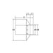 Drolet VOD0230 masonry adapter dimensioned schematic