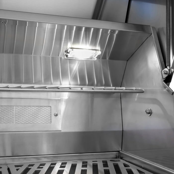 Wildfire Ranch PRO 36" Gas Grill - interior lighting