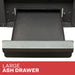 US Stove HB1520 large ash drawer pulled open from the front of the furnace