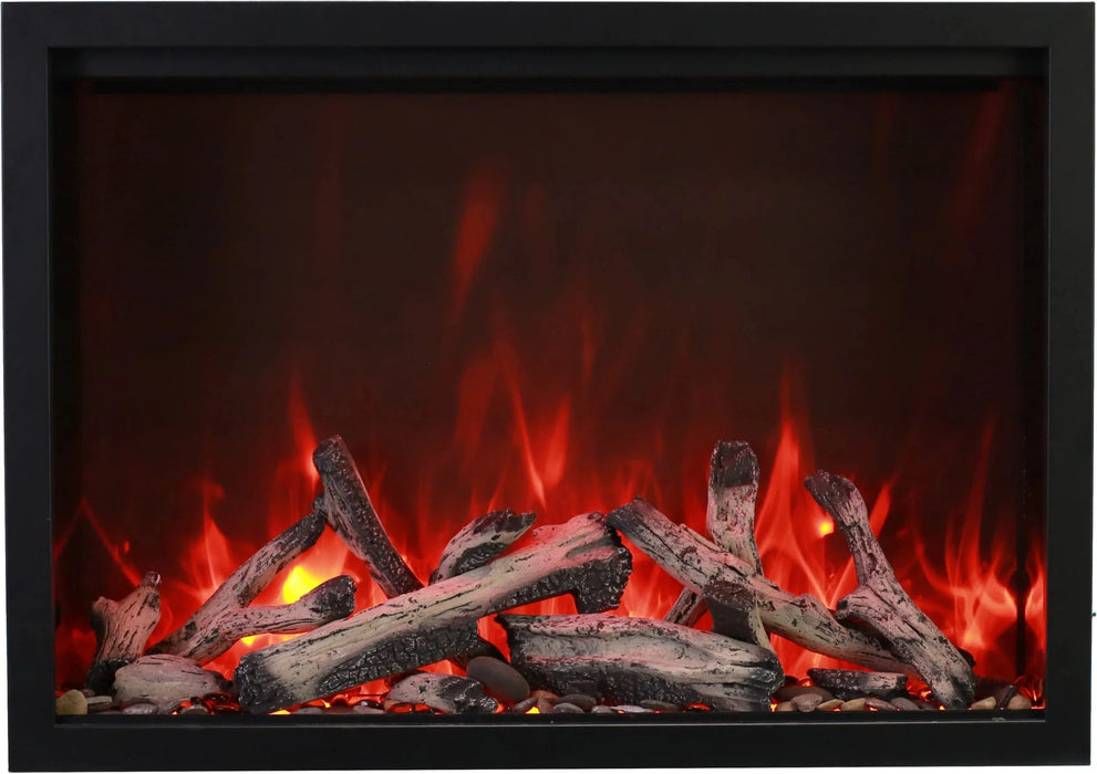 Amantii Traditional electric fireplace insert that the 3-sided trim kit fits
