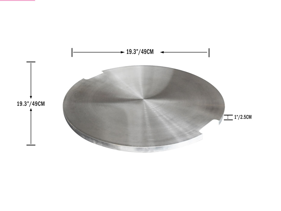 Elementi Boulder Fire Table Stainless Steel Lid