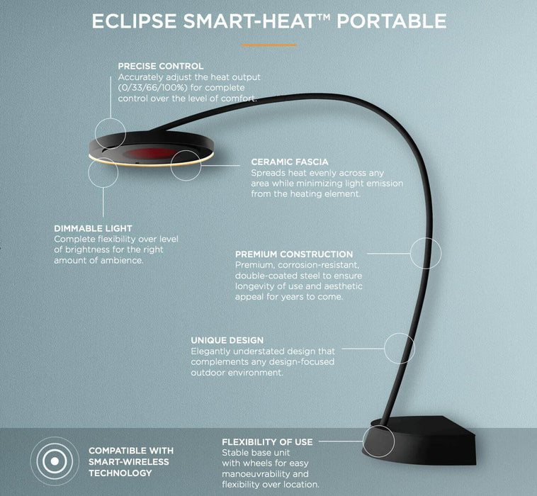 Bromic Heating - Eclipse Smart-Heat - 2900W Heater with Light and Dimmer