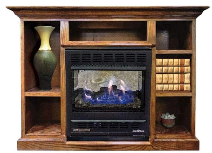 Buck Stove Model 1127 Vent Free Gas Stove with Prestige Mantel Combo