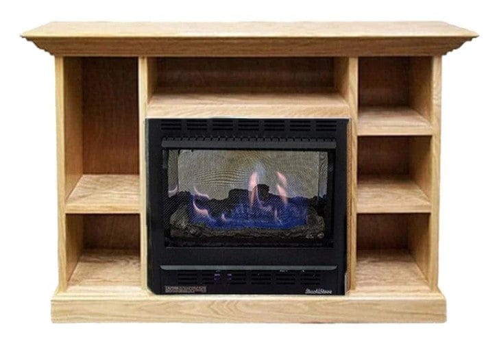 Buck Stove Model 1127 Vent Free Gas Stove with Prestige Mantel Combo