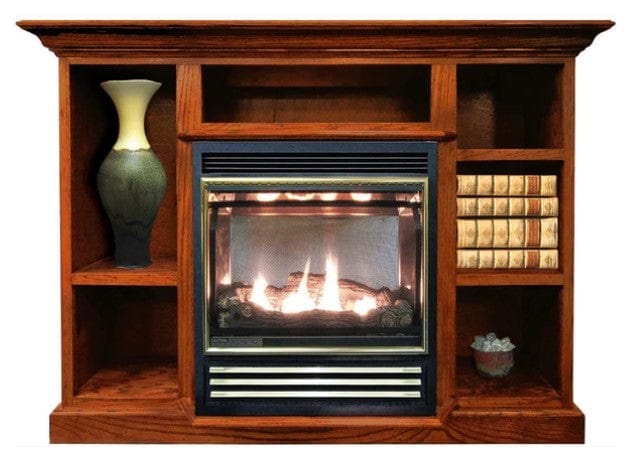 Buck Stove Model 1127 Vent Free Gas Stove with Prestige Mantel Combo