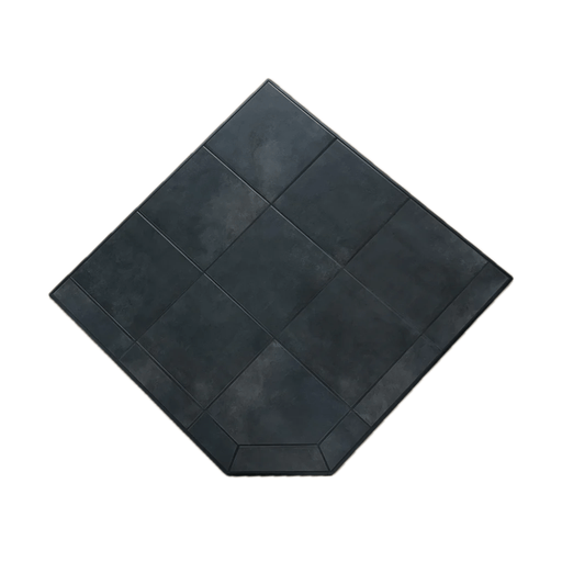Comfortbilt 40" Corner Hearth Pad in Black Copper - Type 2