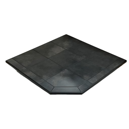 Comfortbilt 40" Corner Hearth Pad in Black Copper - Type 2