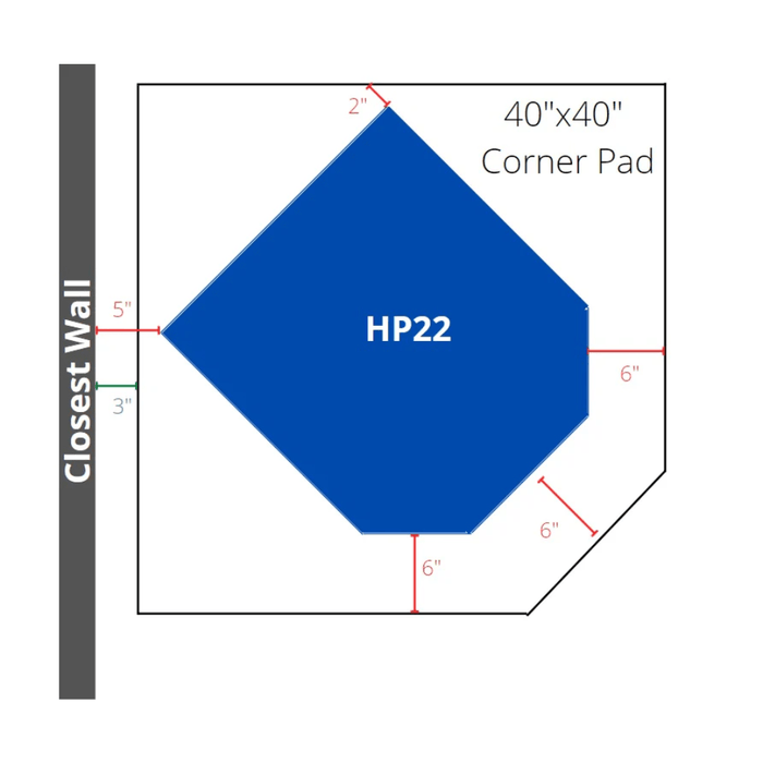 ComfortBilt Corner Hearth Pad - Natural Silver Slate