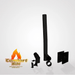 Comfortbilt/Duravent 4 inch Pellet Stove Piping Kit With 90 Elbow- Black Matte