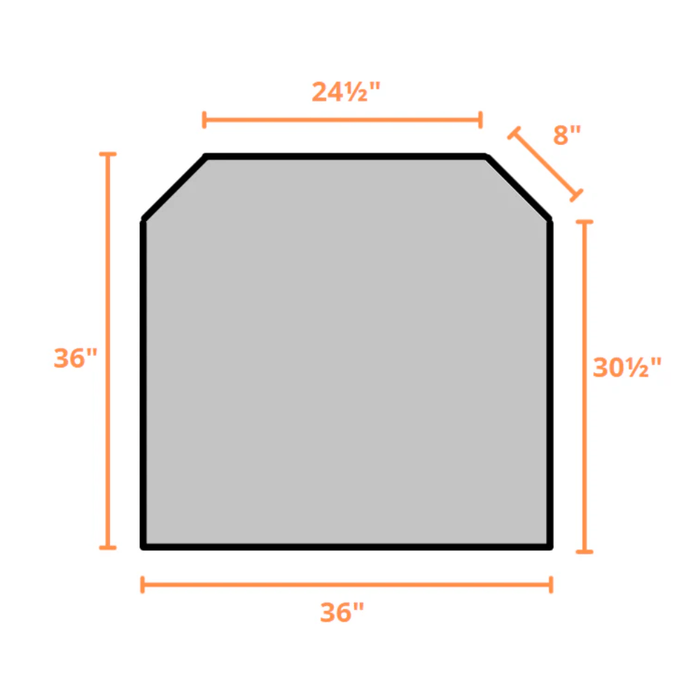 ComfortBilt Flatwall Hearth Pad - Natural Silver Slate