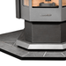 ComfortBilt Pellet Stove Corner Hearth Pad - Mill Black