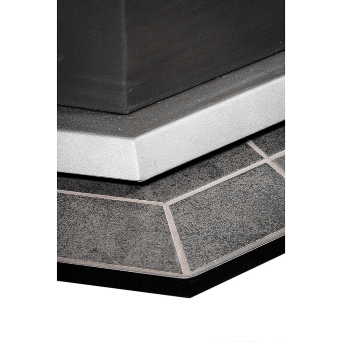 ComfortBilt Pellet Stove Corner Hearth Pad - Mill Black