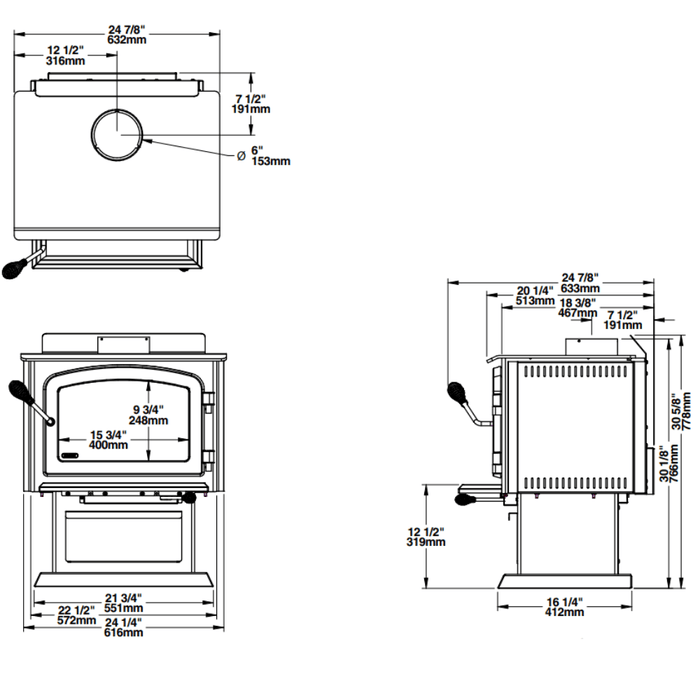 Drolet Blackcomb II Wood Stove