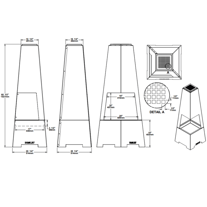 Drolet Bora Outdoor Wood Burning Fireplace